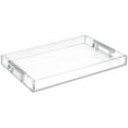 thumbnail image 1 of Home Redefined 16" x 12" Rectangle Acrylic Decorative Serving Tray with Silver Metal Handles, 1 of 7