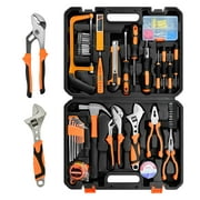 Home Repair Tool Set, General Household Basic Hand Tool Set with Hammer, Pliers, Screwdrivers, Adjustable Wrench and Toolbox Storage Case, 148 Pieces