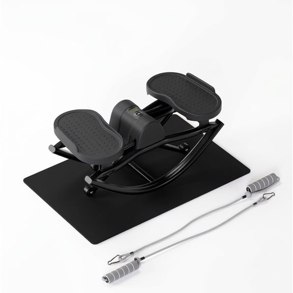 Home Rocking Stepper, Compact Quiet Side-to-Side Step Rocker, Low-Impact Indoor Cardio Trainer for Leg, Glute & Core Exercise