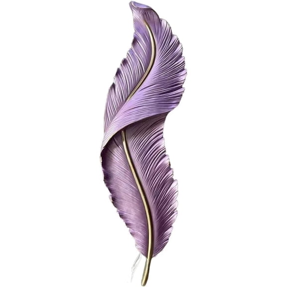 Home Room Dcor LED Wall Light Sconce Lamp Leave Leaf, Wall Lamp, Purple Color | Feather Mounted Modern Decorative Wall Scone Light Lamp | For Living Room, Bedroom & Office Wall Decoration
