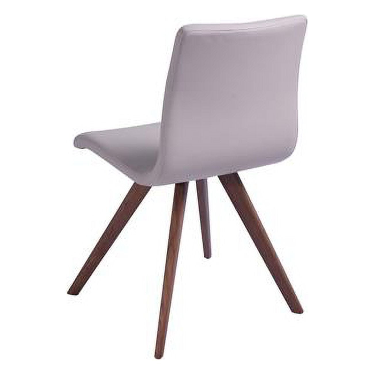 Black Faux Leather Upholstered Side Chair with Wood and Metal Legs