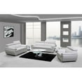 thumbnail image 1 of Home Roots 329522 Captivating Leather Sofa Set, White - 114 in., 1 of 2