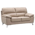 thumbnail image 1 of Home Roots 329567 Classy Leather Loveseat, Beige - 37 in., 1 of 2