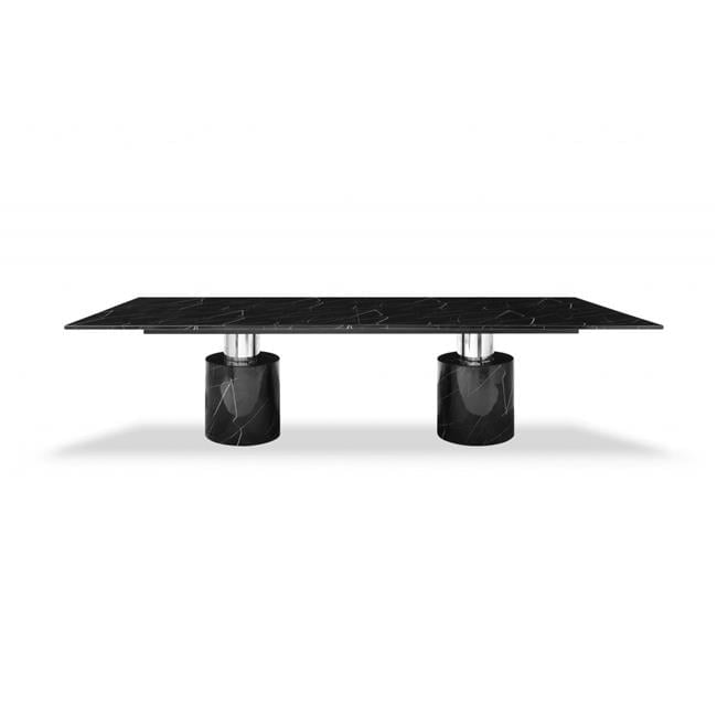 120 X 48 X 30 Black Marble Stainless Steel Dining Table 120 X 48 X 30 Black Marble Stainless Steel Dining Table