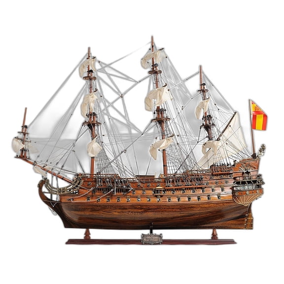 Sailboat Model with Chrome and Brass Fittings