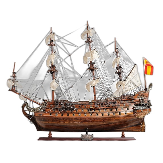 Sailboat Model with Chrome and Brass Fittings