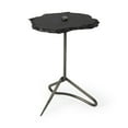 thumbnail image 1 of Home Roots 380689 Black Slate-Top Accent Table with Triangular Iron Base, 1 of 2