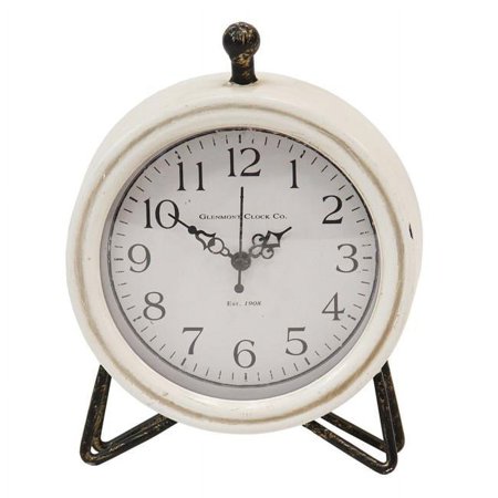 Home Roots Beddings Classic Table Clock, White & Black