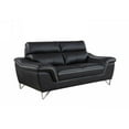 thumbnail image 1 of Home Roots Contemporary Leather Loveseat, Black - 36 in., 1 of 2