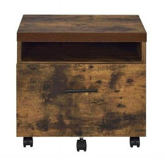 Home Roots File Cabinet In Weathered Oak
