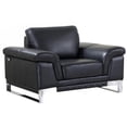 thumbnail image 1 of Home Roots Lovely Leather Chair, Black - 32 in., 1 of 2
