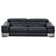 thumbnail image 1 of 31-39" Modern Black Leather Sofa, 1 of 6