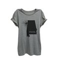 thumbnail image 1 of Home Roots State Alabama Womens Relaxed T-Shirt Tee Heather Grey - XL, 1 of 3