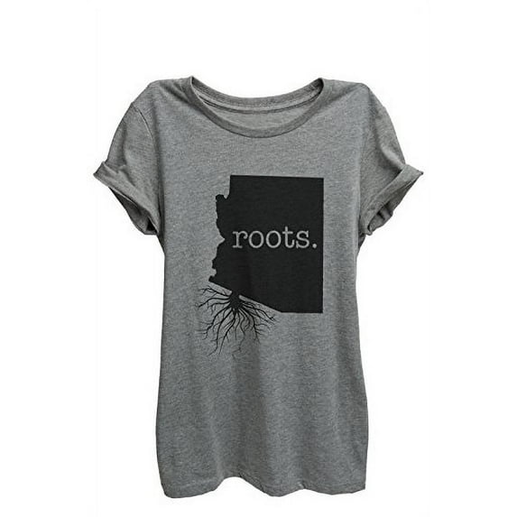 Home Roots State Arizona Womens Relaxed T-Shirt Tee Heather Grey - 2XL