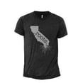 thumbnail image 1 of Home Roots State California CA Men's Modern Fit Fun Casual T-Shirt Printed Graphic Tee Charcoal Grey Medium, 1 of 3