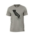 thumbnail image 1 of Home Roots State California CA Men's Modern Fit Fun Casual T-Shirt Printed Graphic Tee Military Grey 3X-Large, 1 of 3