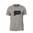 thumbnail image 1 of Home Roots State Connecticut CT Men's Modern Fit Fun Casual T-Shirt Printed Graphic Tee Military Grey Large, 1 of 3