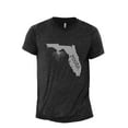 thumbnail image 1 of Home Roots State Florida FL Men's Modern Fit Fun Casual T-Shirt Printed Graphic Tee Charcoal Grey 2X-Large, 1 of 3