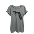 thumbnail image 1 of Home Roots State Florida Womens Relaxed T-Shirt Tee Heather Grey - XL, 1 of 3
