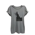 thumbnail image 1 of Home Roots State Idaho Womens Relaxed T-Shirt Tee Heather Grey - Small, 1 of 3