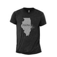 thumbnail image 1 of Home Roots State Illinois IL Men's Modern Fit Fun Casual T-Shirt Printed Graphic Tee Charcoal Grey Large, 1 of 3