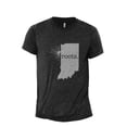 thumbnail image 1 of Home Roots State Indiana IN Men's Modern Fit Fun Casual T-Shirt Printed Graphic Tee Charcoal Grey Small, 1 of 3
