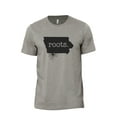 thumbnail image 1 of Home Roots State Iowa IA Men's Modern Fit Fun Casual T-Shirt Printed Graphic Tee Military Grey Medium, 1 of 3