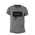 thumbnail image 1 of Home Roots State Kansas KS Men's Modern Fit Fun Casual T-Shirt Printed Graphic Tee Heather Grey 3X-Large, 1 of 3