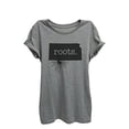 thumbnail image 1 of Home Roots State Kansas Womens Relaxed T-Shirt Tee Heather Grey - XL, 1 of 3