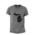 thumbnail image 1 of Home Roots State Michigan MI Men's Modern Fit Fun Casual T-Shirt Printed Graphic Tee Heather Grey 2X-Large, 1 of 3