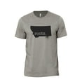 thumbnail image 1 of Home Roots State Montana MT Men's Modern Fit Fun Casual T-Shirt Printed Graphic Tee Military Grey Large, 1 of 3