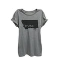 thumbnail image 1 of Home Roots State Montana Womens Relaxed T-Shirt Tee Heather Grey - XL, 1 of 3