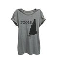 thumbnail image 1 of Home Roots State New Hampshire Womens Relaxed T-Shirt Tee Heather Grey - Large, 1 of 3