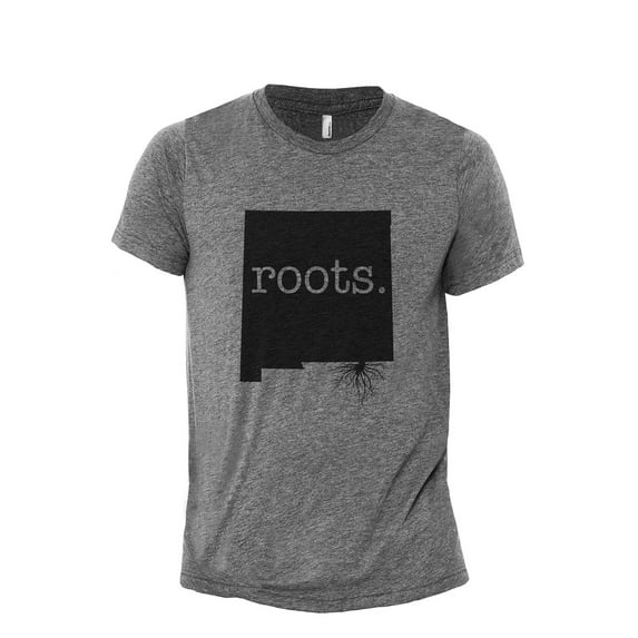 Home Roots State New Mexico NM Men's Modern Fit Fun Casual T-Shirt Printed Graphic Tee Heather Grey 3X-Large