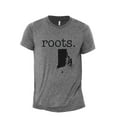 thumbnail image 1 of Home Roots State Rhode Island RI Men's Modern Fit Fun Casual T-Shirt Printed Graphic Tee Heather Grey 3X-Large, 1 of 3