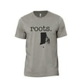 thumbnail image 1 of Home Roots State Rhode Island RI Men's Modern Fit Fun Casual T-Shirt Printed Graphic Tee Military Grey X-Large, 1 of 3