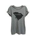 thumbnail image 1 of Home Roots State South Carolina Womens Relaxed T-Shirt Tee Heather Grey - Medium, 1 of 3