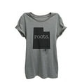 thumbnail image 1 of Home Roots State Utah Womens Relaxed T-Shirt Tee Heather Grey - 2XL, 1 of 3