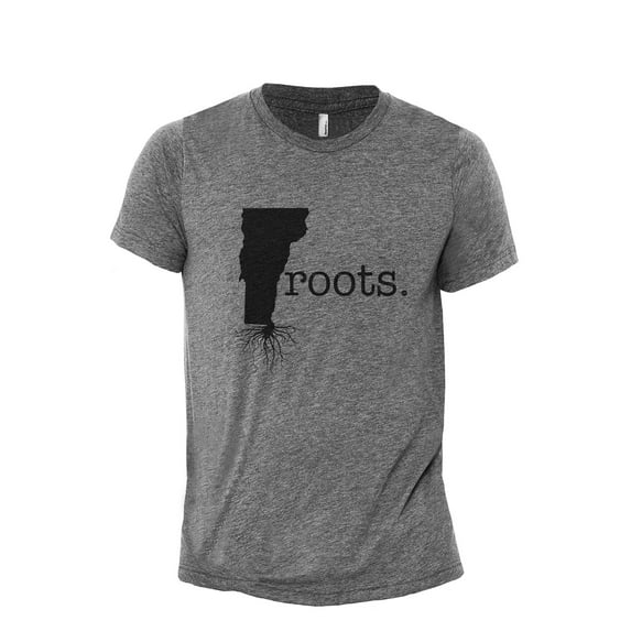 Home Roots State Vermont VT Men's Modern Fit Fun Casual T-Shirt Printed Graphic Tee Heather Grey 3X-Large