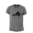 thumbnail image 1 of Home Roots State Virginia VA Men's Modern Fit Fun Casual T-Shirt Printed Graphic Tee Heather Grey Large, 1 of 3