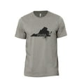 thumbnail image 1 of Home Roots State Virginia VA Men's Modern Fit Fun Casual T-Shirt Printed Graphic Tee Military Grey X-Large, 1 of 3