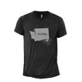 thumbnail image 1 of Home Roots State Washington WA Men's Modern Fit Fun Casual T-Shirt Printed Graphic Tee Charcoal Grey Small, 1 of 3