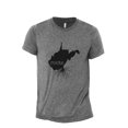 thumbnail image 1 of Home Roots State West Virginia WV Men's Modern Fit Fun Casual T-Shirt Printed Graphic Tee Heather Grey Large, 1 of 3