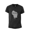 thumbnail image 1 of Home Roots State Wisconsin WI Men's Modern Fit Fun Casual T-Shirt Printed Graphic Tee Charcoal Grey 2X-Large, 1 of 3