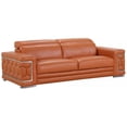 thumbnail image 1 of Home Roots Sturdy Leather Sofa, Camel - 89 in., 1 of 5