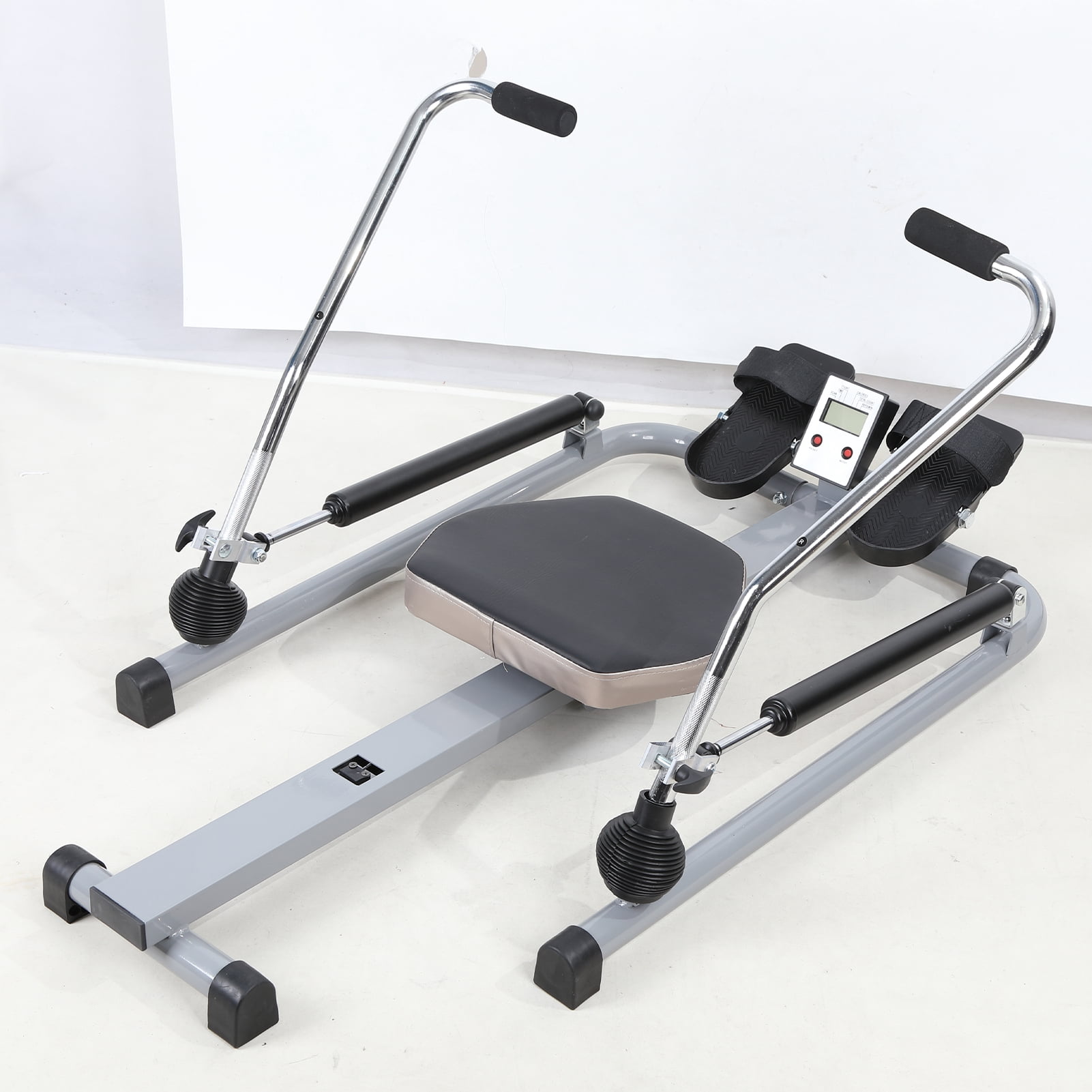 Hamster Rowing Machine Home Rowing Machine, Hydraulic Rower with LCD Monitor, Adjustable ...