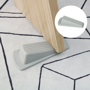 Home Rubber Anti-slip Wedge Door Stopper Doorstops Protector Door Holders, Gray
