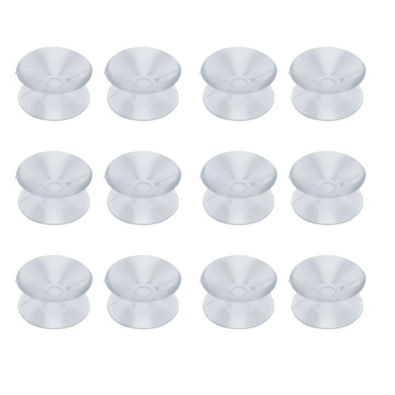 Unique Bargains Home Rubber Double Sided Wall Window Glass Mirror Suction Cups Sucker Pads 12pcs