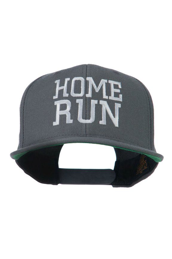 Home Run Embroidered Cap - Silver OSFM