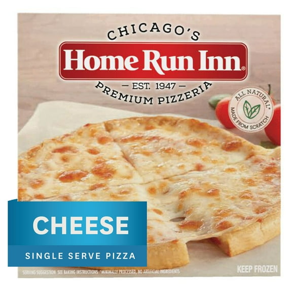 Home Run Inn Mini Personal Pizza, Classic Crust Cheese Pizza, Tomato Sauce, 7.5 oz, (Frozen)